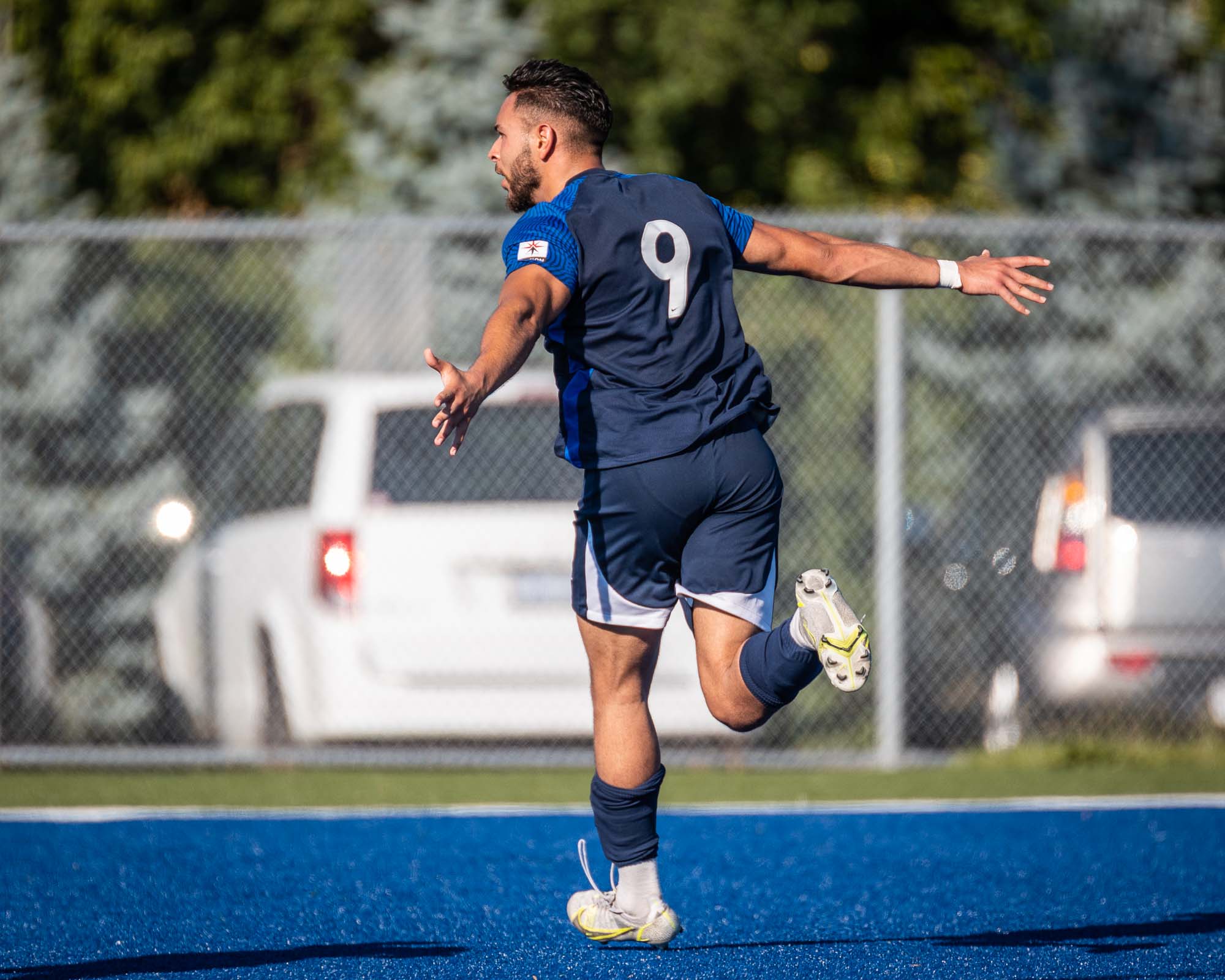 Back into the lead | Taha Ilyass rejoices after reclaiming the lead for Blue Devils FC in the 72nd Minute | Kevin Raposo